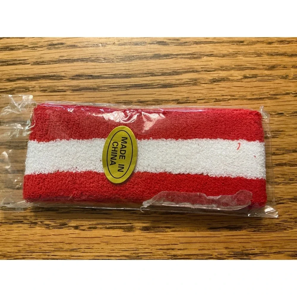 DodgeBall Movie Sweatband promo home video item Red White Striped New